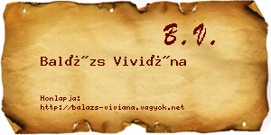 Balázs Viviána névjegykártya